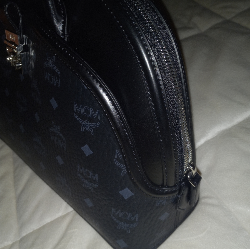 MCM Large Tracy Tote Visetos leather satchel crossbody bag - Picture 11 of 12